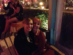 Samantha and I enjoying our NYE celebration.