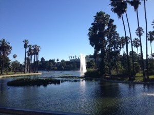Echo Park Lake--An urban oasis fit for any critical mass ride.